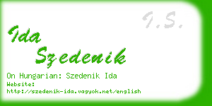 ida szedenik business card